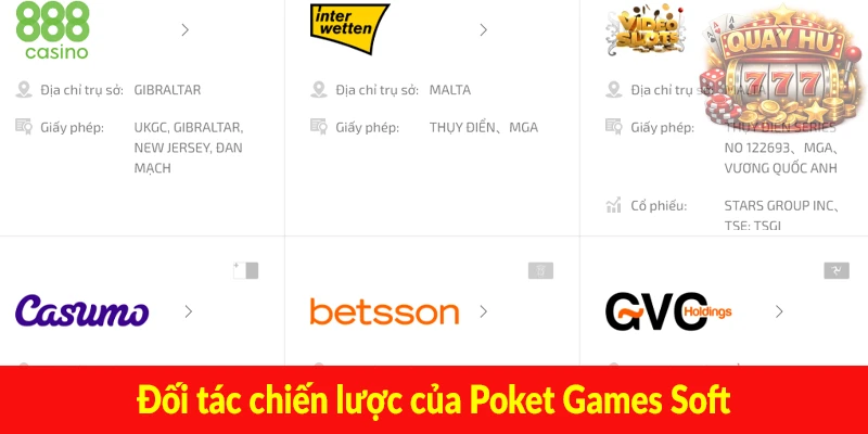 Đối tác chiến lược của Poket Games Soft