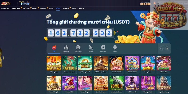 Một vài tựa game nổ hũ tỷ lệ thắng cao