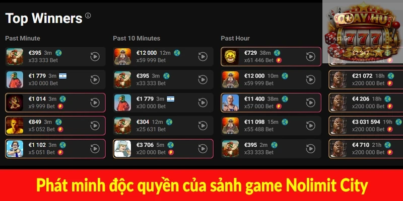 Phát minh độc quyền của sảnh game Nolimit City