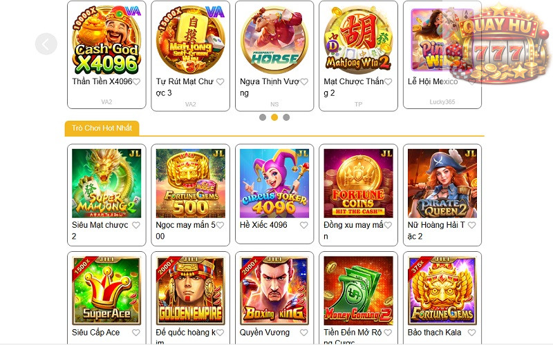sảnh game đa dạng