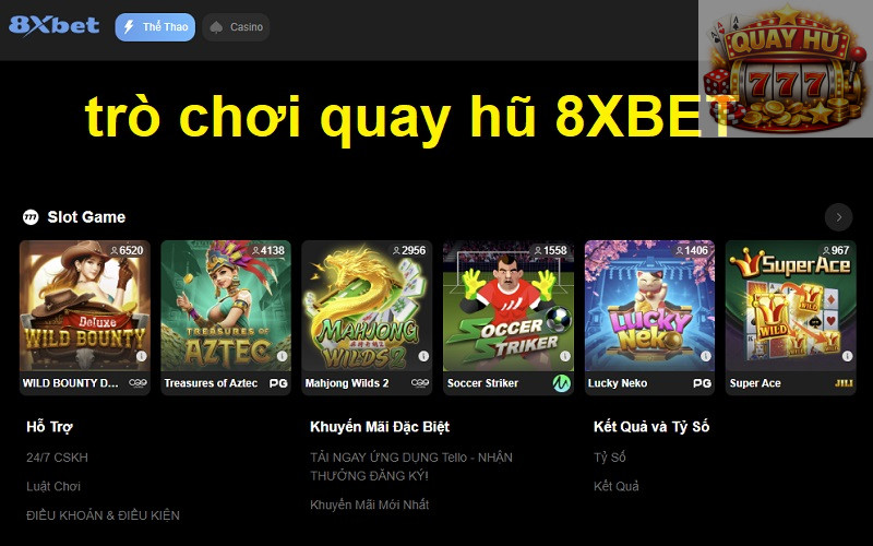 trò chơi quay hũ 8XBET